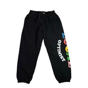 Madhappy Black Local Optimist Feel Yourself Graphic Thick Fleece‎ Sweatpants